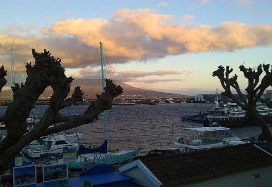 View of Mount Pico and Faial harbour